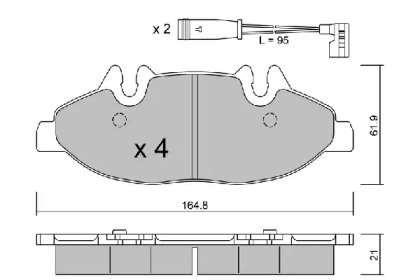 Комплект тормозных колодок (AISIN: BPMB-1012)